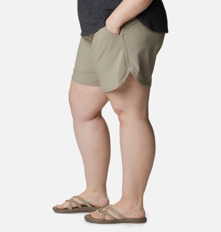 Women's Columbia Bogata Bay Stretch Shorts Khaki | Plus Size CA-OL503